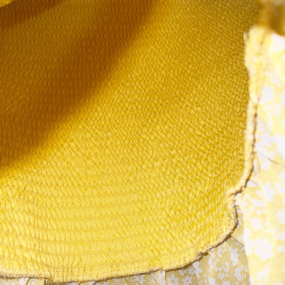 No boundries yellow floral smocked juniors ruffle hem pull on mini skirt - Picture 6 of 6